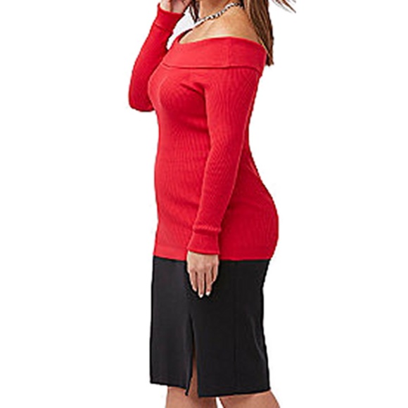NEW  Lane Bryant Ribbed Knit Off-Shoulder Sweater - Picture 2 of 8